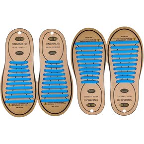 Silicone Shoelaces No Tie Elastic Lazy Rubber Shoe Laces for Sneaker 20 Pcs Per Pack, Set of 2