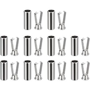uxcell Shoelace Tips Alloy Shoelace Head, Cylindrical Shoe Lace Ends Cords End Tips Metal Aglets for Clothes