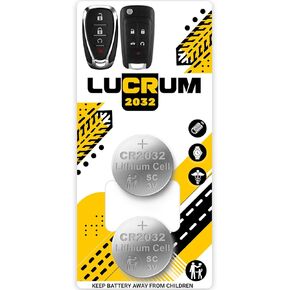 for Buick Key Fob Battery Replacement, 2PCs CR2032 Battery for Car Remote Key for Buick Allure, Cascada, Encore, Envision, Lacrosse, Regal, Verano 2013-2020 CR 2032 Battery for Key Fob