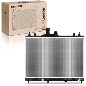 A-Premium Engine Coolant Radiator Assembly with Transmission Oil Cooler Compatible with Nissan Versa 2007-2012, 1.6L 1.8L, Automatic CVT Transmission, Replace# 21460ZW40A