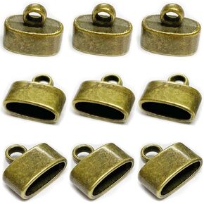 Brass Cord End Cap 90 Pcs Kumihimo Kit Flat Leather Cord End Caps Round Tassel End Caps Barrel End Caps Bracelet Making Supplies Leather Bracelet Making Kit by Heather's cf