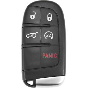 M3N-40821302 433 Mhz 5 Button Keyless Entry Remote Key Fob for Jeep Grand Cherokee 2014-2021 Replace 68143505AA 68143505AB 68143505AC 68143506AC