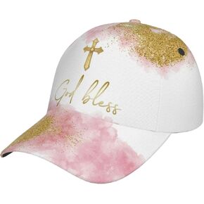Christian Jesus Cross Baseball Cap Workout Hats with Adjustable Strap for Men & Women Dad Hat Snapback Hat