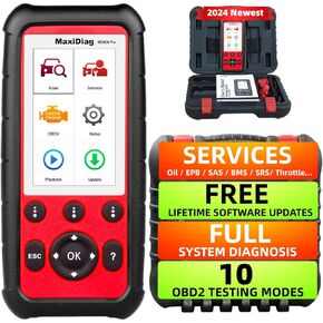 Autel MaxiDiag MD808 Pro All System OBDII Scanner, 2024 Newest Upgraded Version of Autel MD808/MD806, Parking Brake Pad Relearn, Live Data, EPB, SAS, BMS, Throttle, AutoScan, Free Lifetime Upgrade