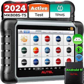 Autel MaxiCOM MK808S-TS OBD2 Scanner: 2024 Updated of MK808BT PRO, MK808TS MX808TS TS601 with Bidirectional Test, 28 Service 150 Makes, TPMS Programming Relearn Retrofit, All-System Scan, OS 11 4+64G