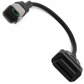 OBD2 OBDII Diagnostic Cable Adaptor 6 Pin to 16 Pin Compatible with CAN-AM Moto ATV UTV All-Terrain Vehicle