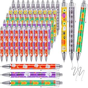 50 Pcs Fall Thanksgiving Pens Autumn Ballpoint Pens Bulk Thanksgiving Gel Pens Ink Pens Pumpkin Retractable Ballpoint Pens Novelty Maple Leaves Writing Pens for Party Office