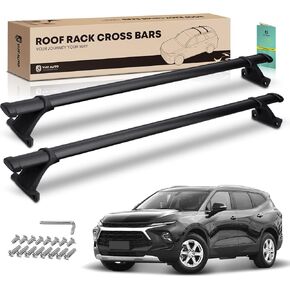 YHTAUTO 165lbs Roof Rack Cross Bars w/Hardware Fit for Chevrolet Blazer 2019-2023 (with Flush Side Rails), T6063 Aluminum CrossBars Anti-Rust for Skiboard Kayak Snowboard Bike Cargo Luggage
