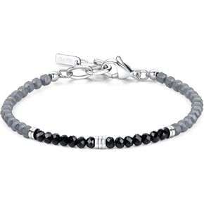 GAVU Men's Hematite Bracelet, Mens Beaded Bracelet, Faceted Crystal Bracelet for Men