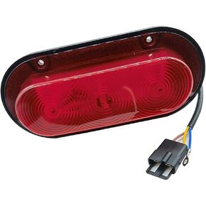 12V Red LED Oval Warning Tail Light Tractor Cab RearFender Rear Light Re 30-3153347 72160473 AR44989 AR45099 AR78825 RE39223