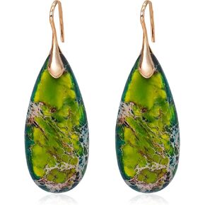 Natural Stone Earrings Waterdrop Stone Dangle Earrings for Women