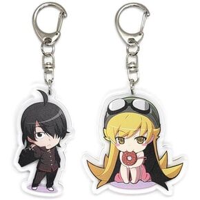 EBTY DREAMS Inc. - Set of 2 Bakemonogatari Acrylic Keychain Koyomi Araragi, Shinobu Oshino v1