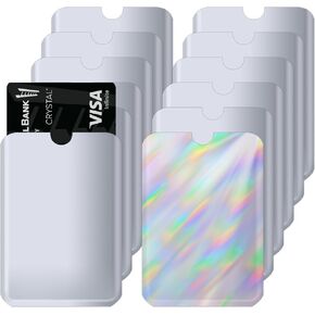 48 قطعة من أكمام حجب RFID، واقي بطاقة الائتمان RFID وأكمام بطاقات الائتمان الفارغة وواقي بطاقة الهوية RFID للنساء والرجال