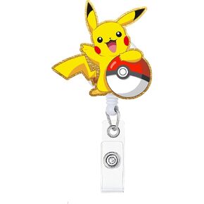 Badge Reel with Belt Clip, Badge Holder Retractable Clip, Retractable for Teachers, Students, Office Workers F