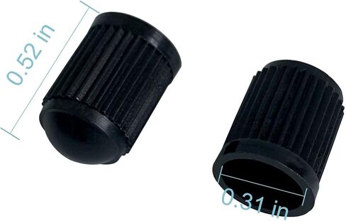 ZUFECY 100 عبوة من أغطية جذعية الصمامات البلاستيكية، أغطية جذعية عالمية للسيارة والدراجات النارية والشاحنات والدراجات والدراجات (أسود) in Kuwait