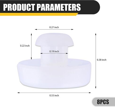 4 PCS Car Brake Buffer Pad, 13.5 mm x 9.8 mm Rubber Wear-Resistant Brake Pedal Stopper Accessory, Replacement 3287636000 32876-25000 4B000, Compatible with Hyundai Kia (White) in Saudi Arabia