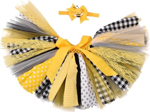 Baby Girls Bumble Bee Tutu Birthday Outfit 1st Cake Smash Halloween Dress Up Costume in Saudi Arabia