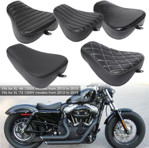 وسادة مقعد سائق الدراجة النارية رايدر سولو لدراجة Harley Sportster Forty Eight XL1200 883 72 48، أسود in Kuwait