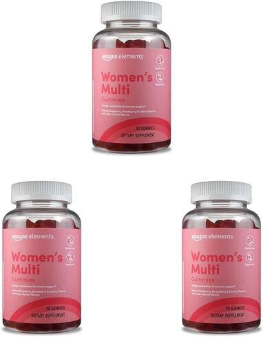 Amazon Brand – Revly Women’s Multivitamins, 90 Gummies (3 Gummies per Serving), Vegetarian, Certified Organic, Gluten free in Saudi Arabia