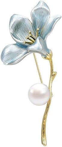 Magnolia Brooch Brooch for Women Pearl Magnolia Flower Brooches Lapel Pin Flower Jewelry Gifts Dress Accessories for Women in Saudi Arabia