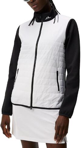 سترة جولف هجينة لحاف مارتينا للنساء من J.Lindeberg لعام 2024، بيضاء صغيرة in Kuwait