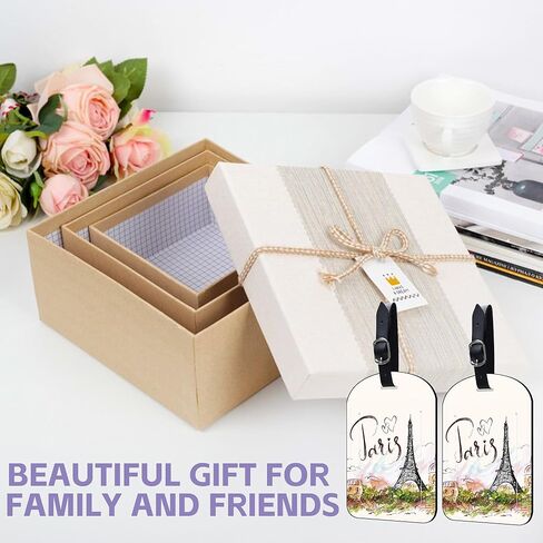 Luggage Tags for Suitcase 2 Pack Kawaii Cute Cats Leather Luggage Tags with Name Tag Privacy Cover,Women Men Airport Cruise Luggage Travel Essentials in Kuwait