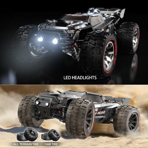 سيارة MJX Hyper Go 14210 عالية السرعة 55 كم/ساعة للطرق الوعرة RC للبالغين 4WD مع قذيفتين، شاحنة RC بدون فرشاة 4X4 تعمل بالطاقة الكهربائية in Kuwait