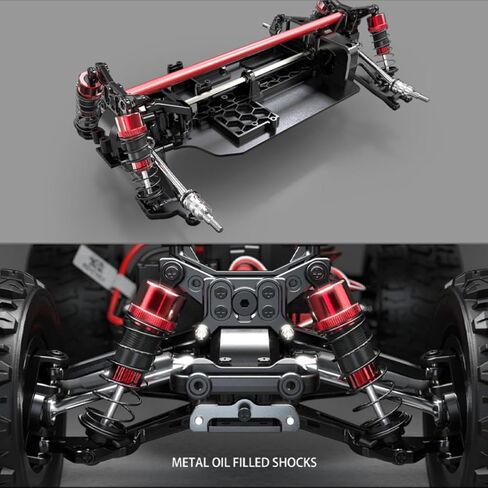 سيارة MJX Hyper Go 14210 عالية السرعة 55 كم/ساعة للطرق الوعرة RC للبالغين 4WD مع قذيفتين، شاحنة RC بدون فرشاة 4X4 تعمل بالطاقة الكهربائية in Kuwait