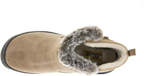 حذاء نسائي من JBU مزين بالفرو الصناعي ومقاوم للماء وسحاب جانبي للكاحل in Kuwait