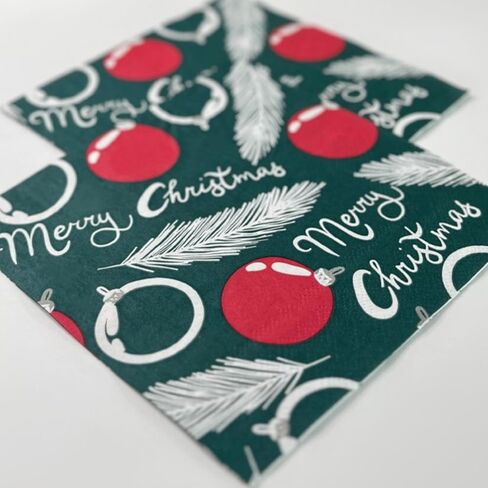 Christmas Disposable Paper Napkins Decorative Printed Paper Tissue Cocktail Napkins for Fun Holiday Party Luncheon Lunch Buffet Appetizer Dessert (Christmas Elk) in Saudi Arabia