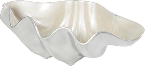 Deco 79 Aluminum Metal Shell Handmade Decorative Decorative Bowl Enameled Decorative Containers with Textured Silver Bases, Set of 3 Decorative Keepsake Boxes 10" W, 2" H, Multi Colored in Saudi Arabia