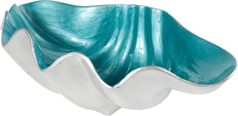 Deco 79 Aluminum Metal Shell Handmade Decorative Decorative Bowl Enameled Decorative Containers with Textured Silver Bases, Set of 3 Decorative Keepsake Boxes 10" W, 2" H, Multi Colored in Saudi Arabia