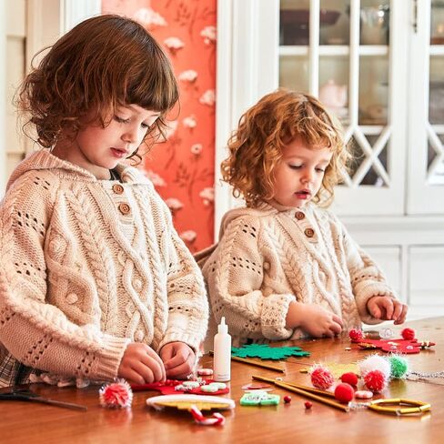 Kid Made Modern - Christmas Craft Party Kit - 175+ Piece Collection - DIY Kids Crafts - Bulk Craft Set - Create Your Own Art - Includes Holiday Inspired Art Supplies - Ages 6+ in Saudi Arabia