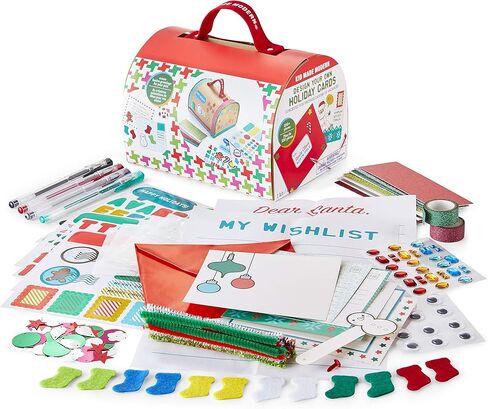 Kid Made Modern - Christmas Craft Party Kit - 175+ Piece Collection - DIY Kids Crafts - Bulk Craft Set - Create Your Own Art - Includes Holiday Inspired Art Supplies - Ages 6+ in Kuwait