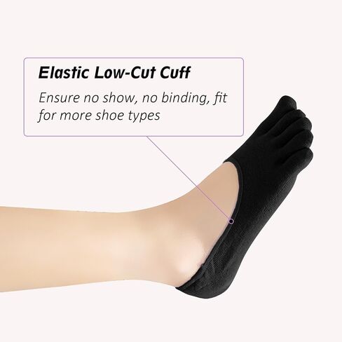 ZAKASA No Show Running Five Fingers Invisible Liner Boat Cotton Ankle Toe Socks for Women Ladies in Kuwait