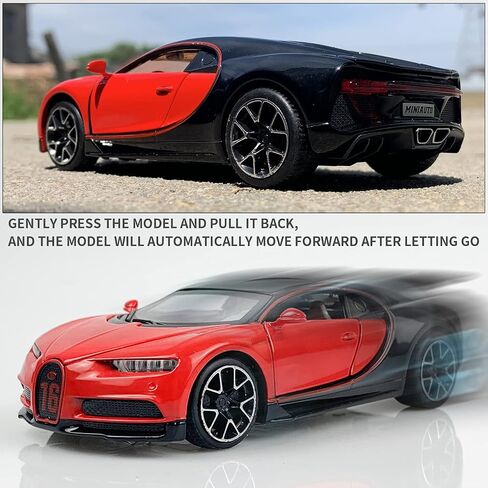 1:32 Bugatti Chiron zinc Alloy Pull Back Car Diecast Electronic Toys with Lights and Music,Decorative,Mini Vehicles Toys for Kids,Boyfriend,Young Peoples Gift（Blue） in Saudi Arabia