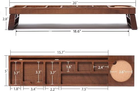 Walnut Wood Desk Organizer, Dask Caddy, Desktop Organizer, Pen Holder for Desk, Office Organizers for Desk, Office Supply Organizer, office desk organizer, stationary organizer for desk in Saudi Arabia