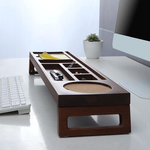 Walnut Wood Desk Organizer, Dask Caddy, Desktop Organizer, Pen Holder for Desk, Office Organizers for Desk, Office Supply Organizer, office desk organizer, stationary organizer for desk in Saudi Arabia