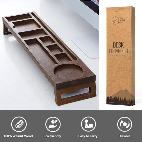 Walnut Wood Desk Organizer, Dask Caddy, Desktop Organizer, Pen Holder for Desk, Office Organizers for Desk, Office Supply Organizer, office desk organizer, stationary organizer for desk in Saudi Arabia