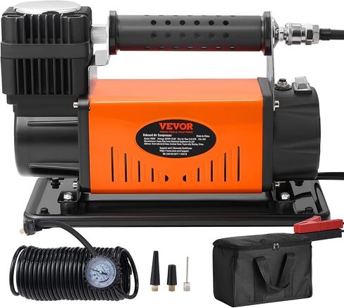 VEVOR Onboard Air Compressor Kit, 150PSI Offroad Air Compressor, Portable Tire Inflator Heavy Duty 3.5CFM Air Pump for Jeep SUV 4x4 Vehicle, Compatibility with Air Tools, Air Horns, Lockers in Saudi Arabia