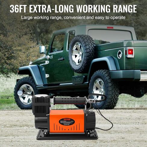 VEVOR Onboard Air Compressor Kit, 150PSI Offroad Air Compressor, Portable Tire Inflator Heavy Duty 3.5CFM Air Pump for Jeep SUV 4x4 Vehicle, Compatibility with Air Tools, Air Horns, Lockers in Saudi Arabia