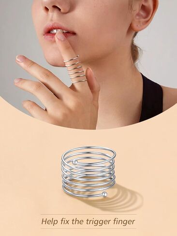 FindChic Long Wire Ring Full Finger Rings for Women 925 Sterling Silver Statement Rings Gift for Mom NANA, with Gift Box in Kuwait