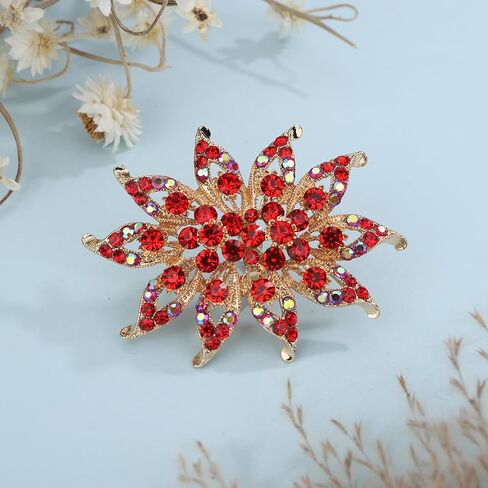 Xerling Big Flower Rhinestone Floral Cocktail Womens Statement Rings Aesthetic for Party Costume Large Chunky Finger Rings for Teens in Saudi Arabia