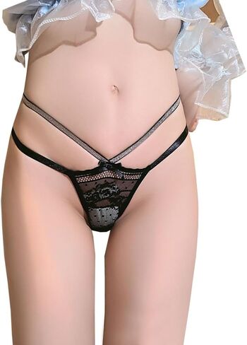 Lace V Cut Panties Bikini Sexy G-String Briefs Pouch Thongs Underwear for Women Men in Saudi Arabia