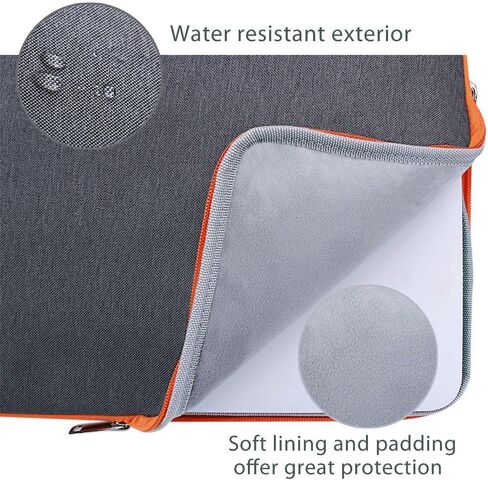 ProCase Laptop Sleeve Case, 13 inch Laptop Bag Compatible with MacBook HP Dell Lenovo ASUS Chromebook -Dark Grey in Saudi Arabia