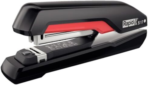 Swingline Stapler, SuperFlatClinch 50, Half Strip Desktop Stapler, 50 Sheet Capacity, Black/Red (5000599A) in Saudi Arabia