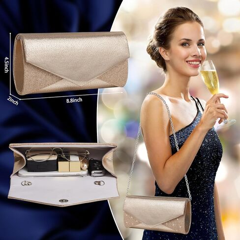 Women Evening Bag Clutch Purse For Women Glitter Envelope Handbag Formal Party Clutches Wedding Purses Prom Clutches in Saudi Arabia
