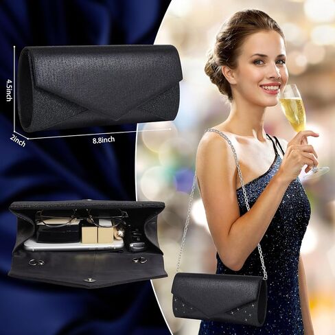 Women Evening Bag Clutch Purse For Women Glitter Envelope Handbag Formal Party Clutches Wedding Purses Prom Clutches in Saudi Arabia