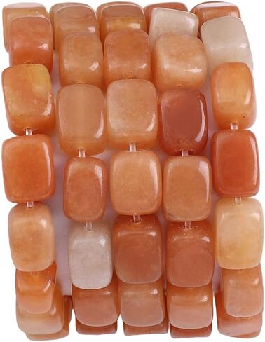 Natural Brown Picture Cuboid Stone Loose Semi Gemstone Beads for Jewelry Making 8mmx12mm 38cm/Strand in Kuwait