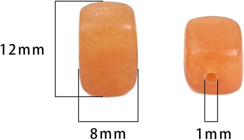 Natural Brown Picture Cuboid Stone Loose Semi Gemstone Beads for Jewelry Making 8mmx12mm 38cm/Strand in Kuwait